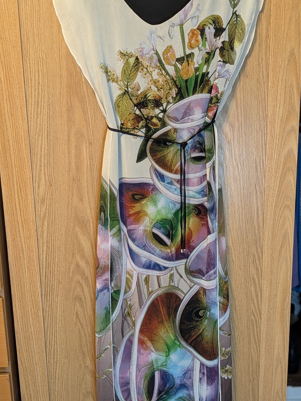 Floral Multicolor V-Neck Maxi Dress - Women